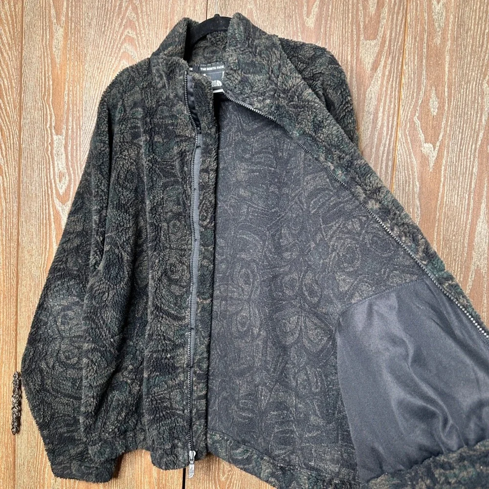VTG 90s The North Face AOP Aztec Western Sherpa Fleece Full Zip Jacket Men's XLT